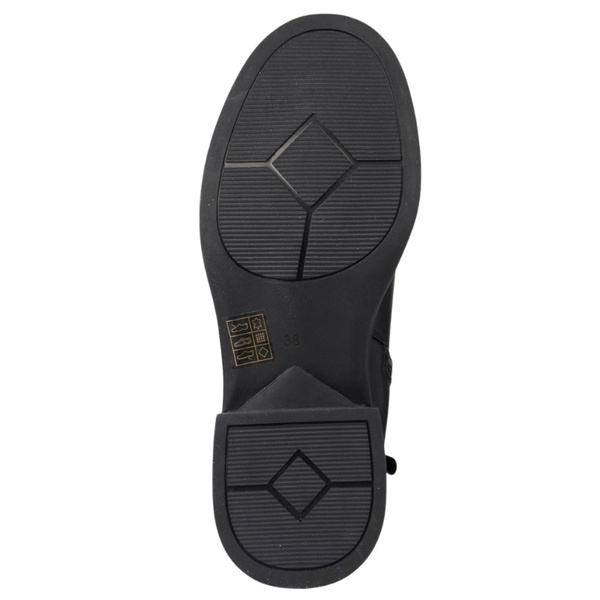 Czarne eleganckie botki damskie Filippo DBT7200/25 BK skórzane ocieplone