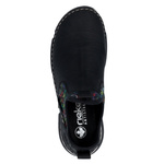 Czarne wsuwane botki damskie Rieker 45957-00 black baloniki skórzane