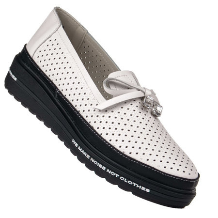 Półbuty damskie Artiker 50C1758 Biały