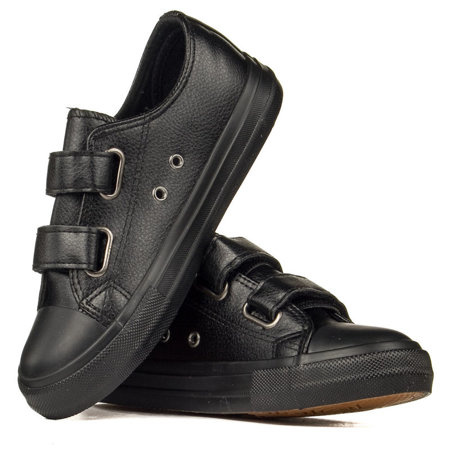 Trampki z ekoskóry w czarnym kolorze Big Star młodzieżowe