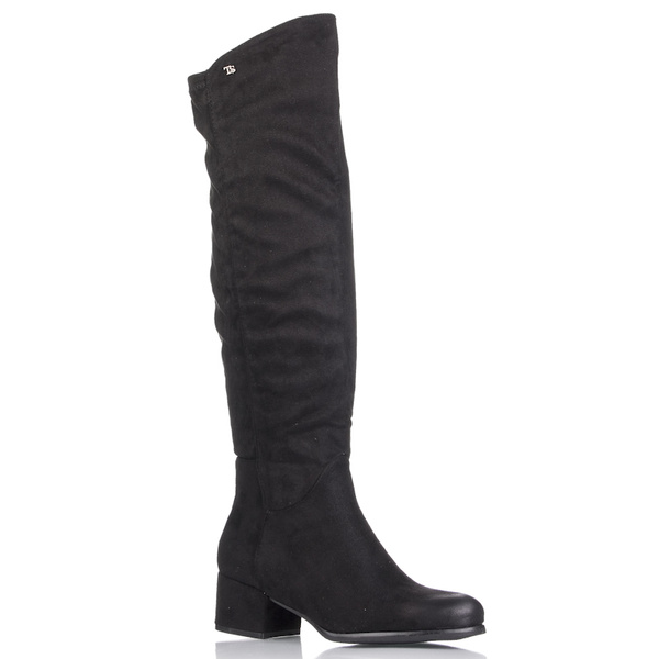 Kozaki skarpetkowe damskie T.Sokolski HX Z24-142 czarne zamszowe stretch