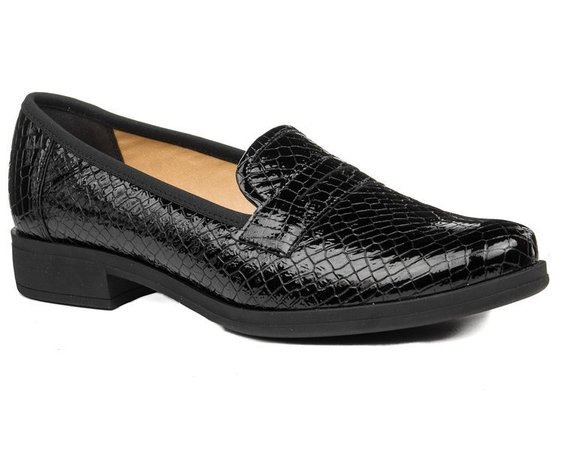 Loafersy Góral 1494 lizard czarny
