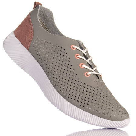 Sneakersy ażurowe Artiker 48C1482 szary