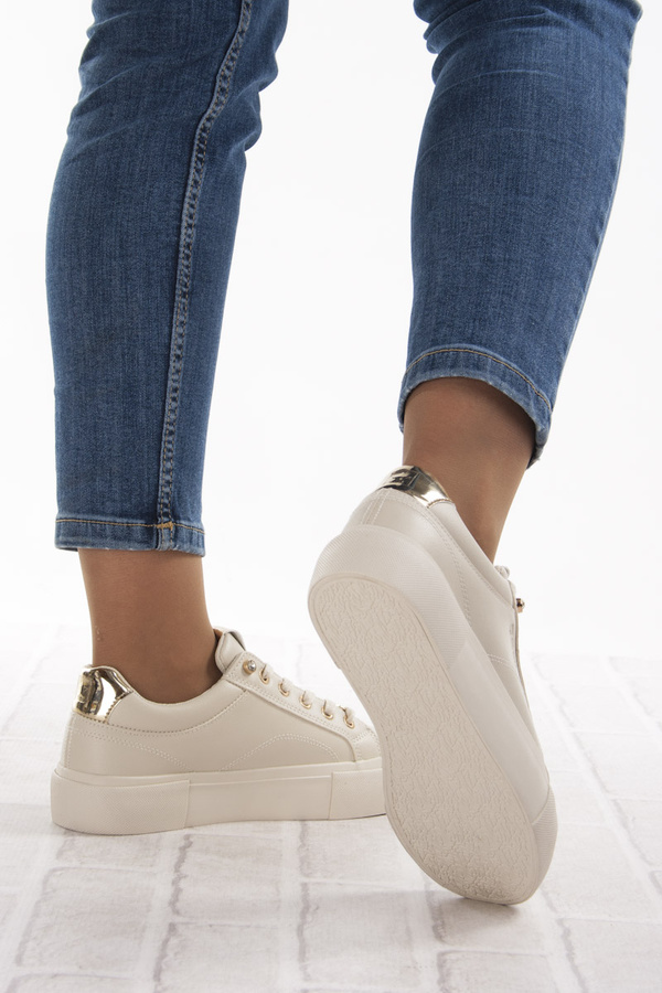 Tenisówki Big Star NN274210 beżowe sneakersy licowe sportowe