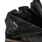 Czarne Botki damskie Filippo DBT3950/25 BK wygodne na haluksy skórzane