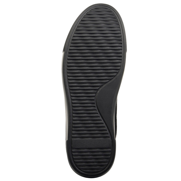 Czarne sneakersy na platformie damskie Filippo 6850/25 skórzane zamszowe