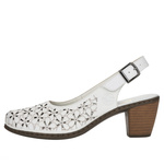 Sandały skórzane Rieker 40981-80 white
