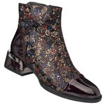 Botki damskie Barski CR42-695 brown wielokolorowe płaski obcas