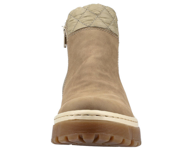 Botki damskie Rieker X8674-64 beige beż