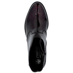 Botki damskie Rieker Y0553-35 red bordowe lakierowane