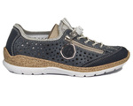 Półbuty damskie Rieker N42P6-14 blue soft