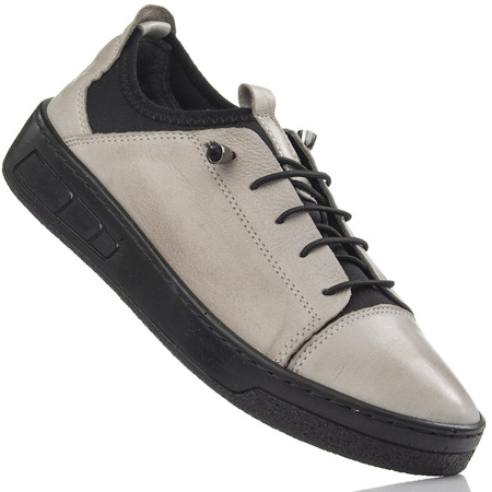 Półbuty damskie skórzane T. SOKOLSKI AMI W26-151 szare wygodne