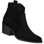 Botki kowbojki na obcasie zamszowe damskie S.Barski HY52-537 czarne