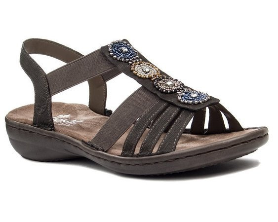 Sandały damskie Rieker 608G9-45 GREY