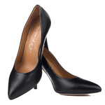 Szpilki damskie skórzane Prestige 2107 K-lico czarny OUTLET