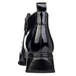 Botki lakierowane damskie Artiker 57C1037 czarne skórzane ocieplone