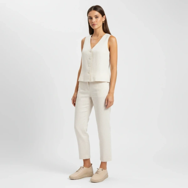 Skórzane półbuty na platformie T. Sokolski 4000 Beige beżowe wiązane