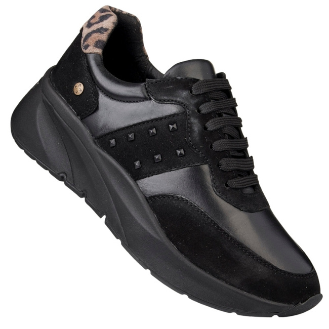 Czarne Sneakersy damskie Maciejka P7239-01 czarne skórzane sportowe