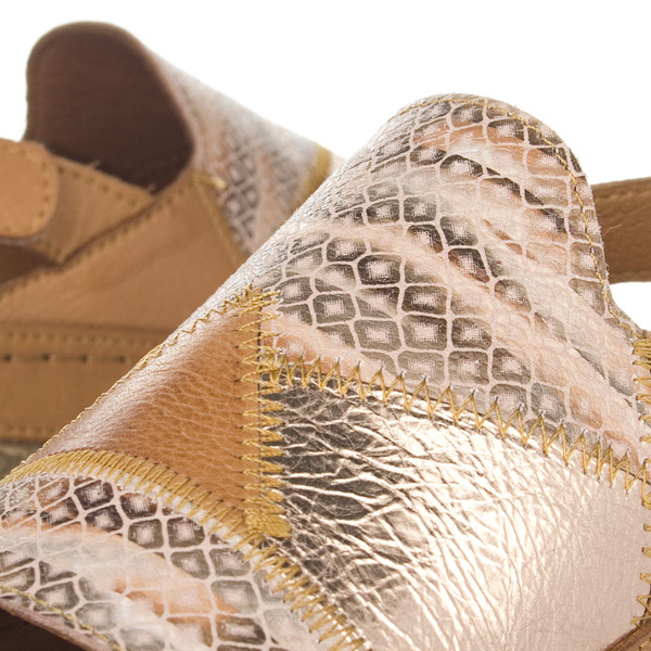 Skórzane Sandały damskie Maciejka L7067-29 rude na platformie