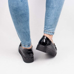 Mokasyny Lemar 10134 naplak czarny + cn