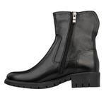 Skórzane Botki damskie Bioeco Arka 7969 czarne eleganckie ocieplone