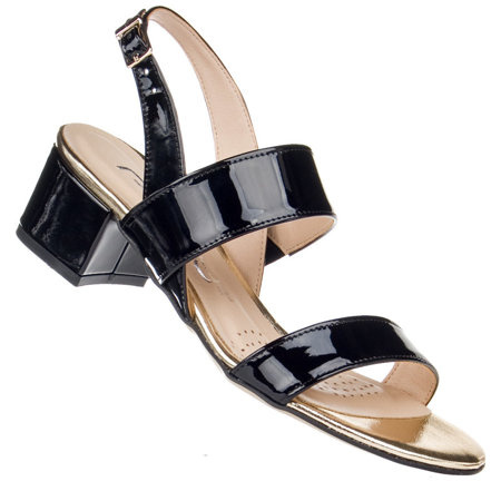 Sandały Prestige 2073OBL/P3 K-lakier czarny