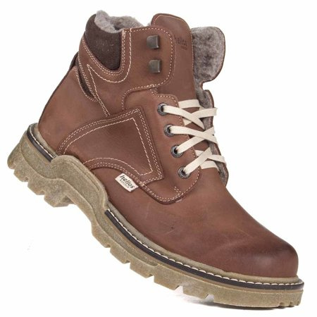 Botki męskie Helios 816 ciemny brąz