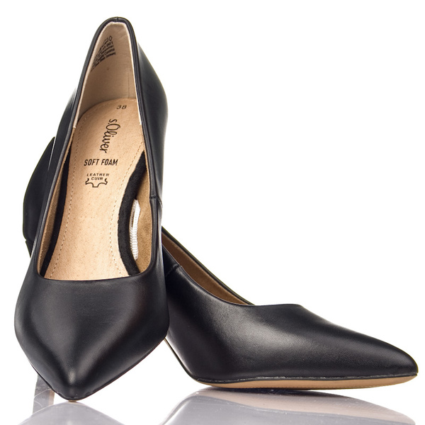 Szpilki damskie S.Oliver 22405 black skóra
