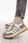 Sneakersy damskie Filippo DP6743/25 WH BE skórzane biało beżowe