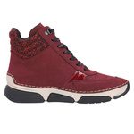 Czerwone sneakersy zimowe botki Rieker 45960-35 red skórzane 