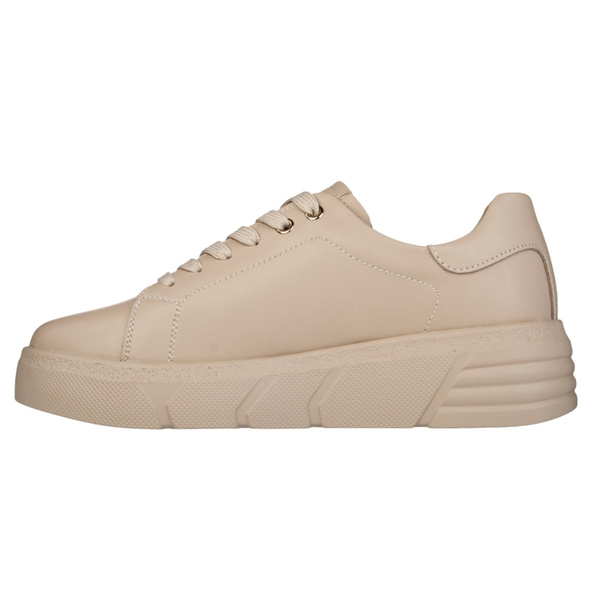 Beżowe półbuty skórzane T.Sokolski J24-213 sportowe lekkie wiązane