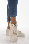 Tenisówki Big Star NN274210 beżowe sneakersy licowe sportowe