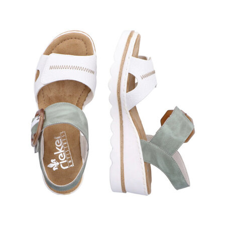 Sandały damskie Rieker 67476-81 biały