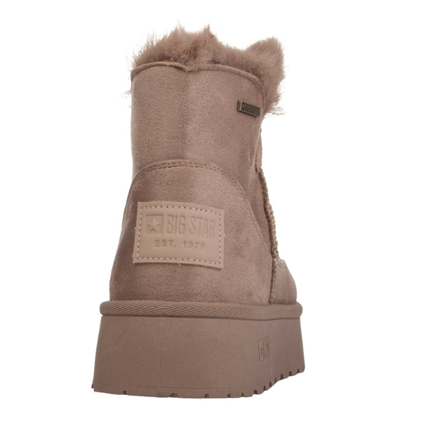 Śniegowce damskie mukluki Big Star SS274117 beżowe ciepłe z futerkiem