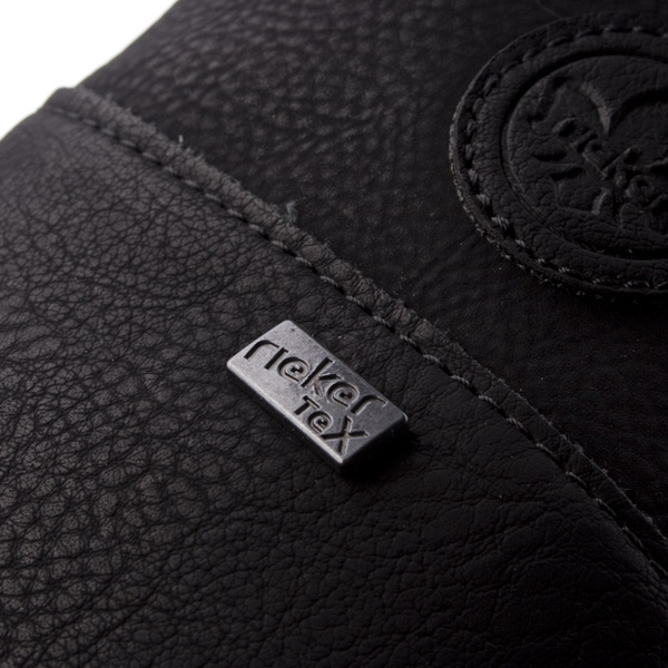 Botki workery damskie Rieker Y3424-00 czarne zimowe z futerkiem