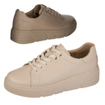 Beżowe półbuty skórzane T.Sokolski J24-213 sportowe lekkie wiązane