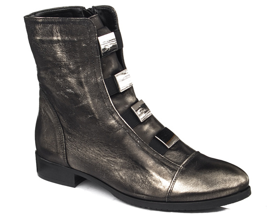 Botki Verona Zbych 940 czarne złoto stal