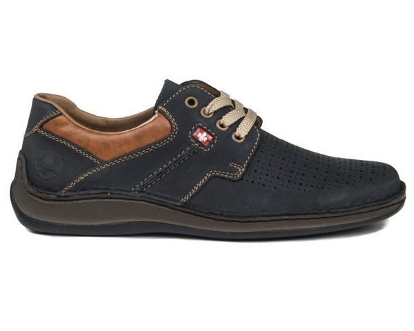 Półbuty Rieker 5207-14 blue niebieski