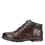 Trzewiki męskie zimowe Rieker 10502-25 brown brązowe skórzane ciepłe
