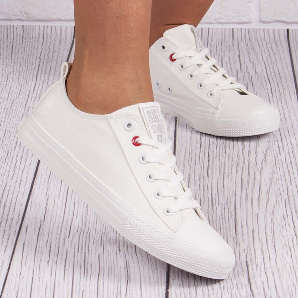 Trampki Big Star JJ274001 biały tekstylne