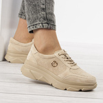 Sneakersy Filippo DP2138 BE beżowe skórzane
