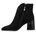 Zamszowe Botki damskie D&A S.Barski MR52-131 czarne ocieplone