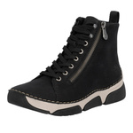 Czarne botki sportowe damskie Rieker 45920-01 ocieplone sneakersy