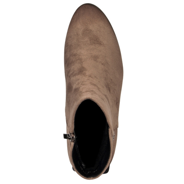 Zamszowe botki damskie Potocki 12743KH beżowe ocieplone wygodne