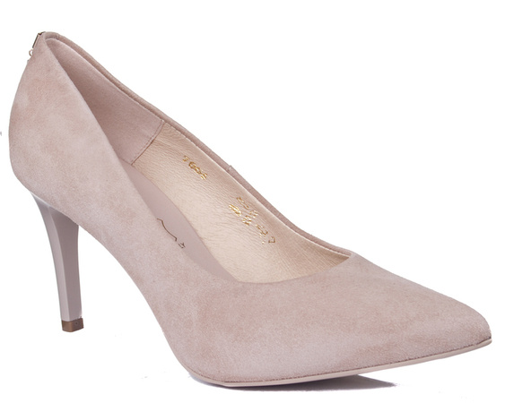 Czółenka Sala 7064 140 BEŻ ZAMSZ