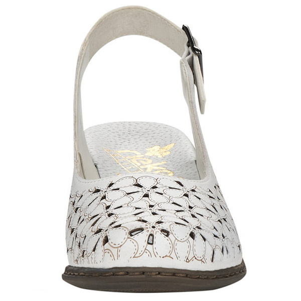 Sandały skórzane Rieker 40981-80 white