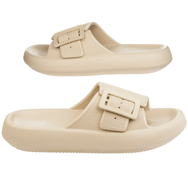 Damskie Klapki na platformie Big Star RR274A582 beżowe eva lekkie