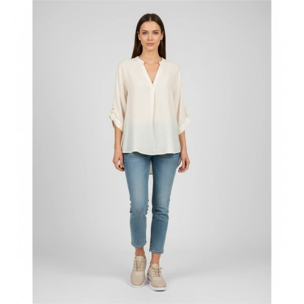 Ażurowe półbuty na koturnie T. Sokolski AMI W26-150 BEIGE beżowe skórzane