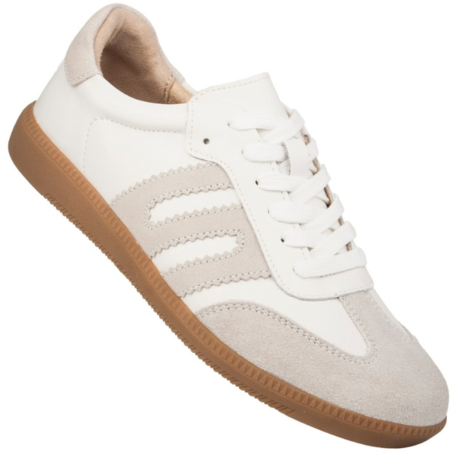 Białe sneakersy sportowe damskie Filippo DP7492/25 WH skórzane