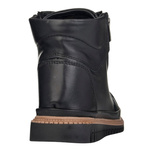 Czarne botki damskie Artiker 55C0787 skórzane podwójny zamek ciepłe